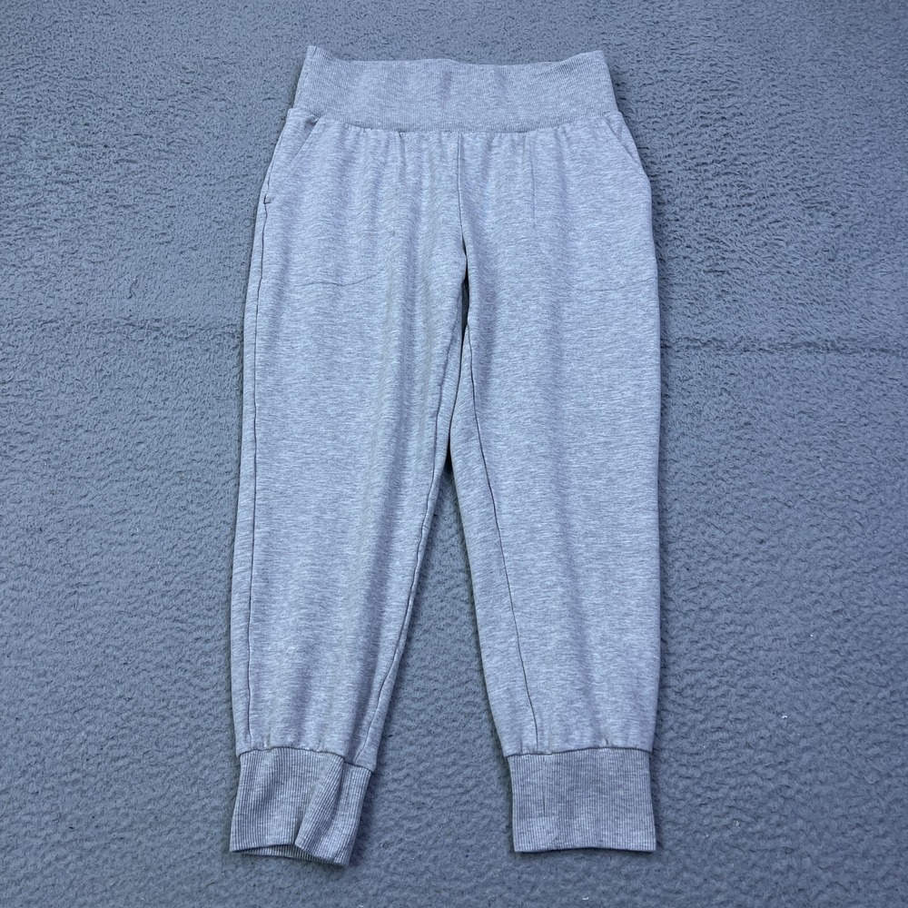 Nike Womens Flow Hyper Pocket 7/8 Yoga Pants Medium Heathered Gray Taper Pull On